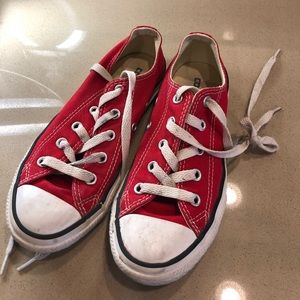 Red converse for girls
